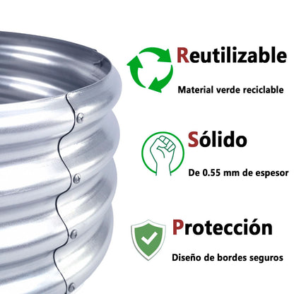 Jardinera Elevada de Metal Galvanizado– Pack de 2